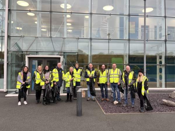 <p><strong>Cleaning up the community</strong><br>Colleagues get together to litter pick around the local area.</p>