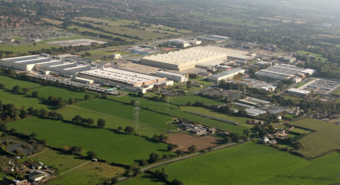 Aerial view of UK site