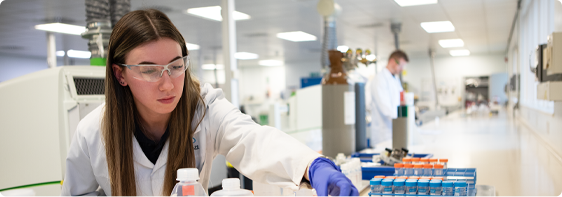 young person in a lab