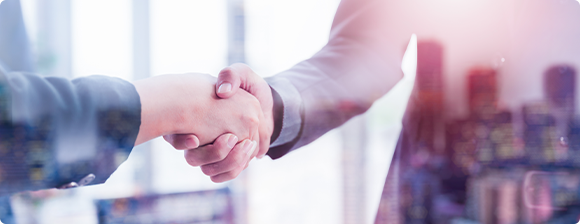two people shaking hands