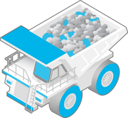 truck carrying ore graphic